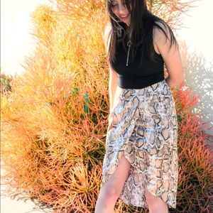 Chic Snake Print Skirt